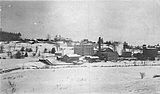 Winter scene of the Penman mill in Paris, circa 1900