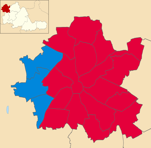 Map showing the results of the 2018 City of Wolverhampton Council election
