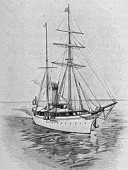 Semiramis in the Indian Ocean 1893 Yacht Semiramis in 1893.jpg