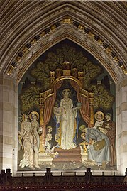 Alma Mater altarpiece mural by Eugene Savage at Yale University (1932)