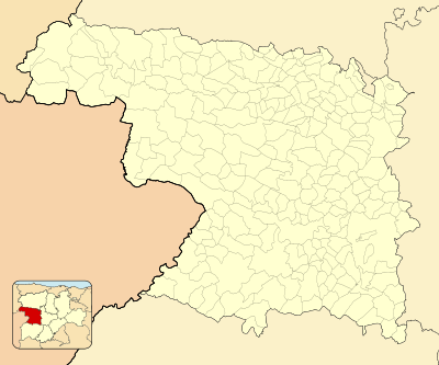 Mapa de localización de Zamora