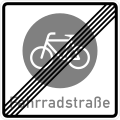 Zeichen 244.2 Ende einer Fahrradstraße