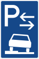Zeichen 315-53 Parken halb auf Gehwegen in Fahrtrichtung links (Mitte)