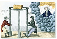 Federalist poster about 1800. Washington (in heaven) tells partisans to keep the pillars of Federalism, Republicanism and Democracy ~party3.JPG