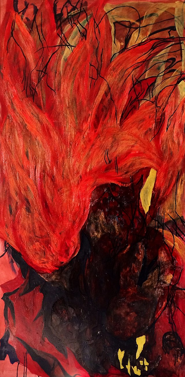 Гала Чаки: Живот, уље на платну, 200×100, 2014