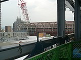 建設中の新駅舎（2009年8月）