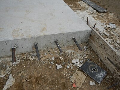 Анкери у робочому шві бетонного покриття.