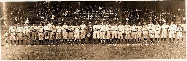 Participants of an old-timers' game held in Cleveland on July 29, 1921