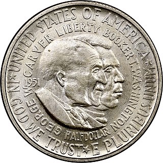 <span class="mw-page-title-main">Carver-Washington half dollar</span> United States commemorative coin
