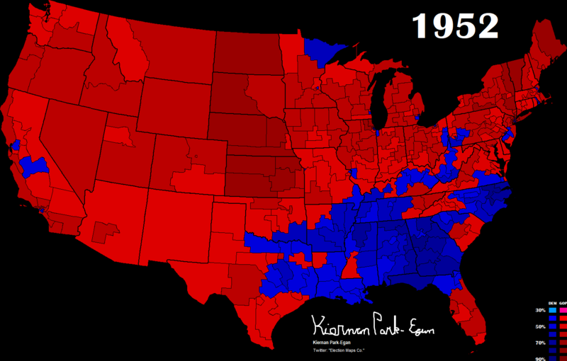 File:1952 United States Presidential Election, Results by Congressional District.png