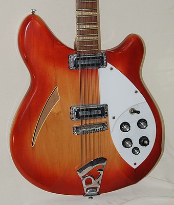 A Rickenbacker 360/12 identical to the 12-string guitar used by Carl Wilson in the early to mid-1960s