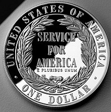 1996 Национальная общественная служба доллара Reverse.jpg