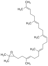 Strukturformel von 2,3-Oxidosqualen