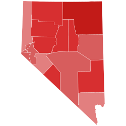 2000 United States Senate election in Nevada results map by county.svg