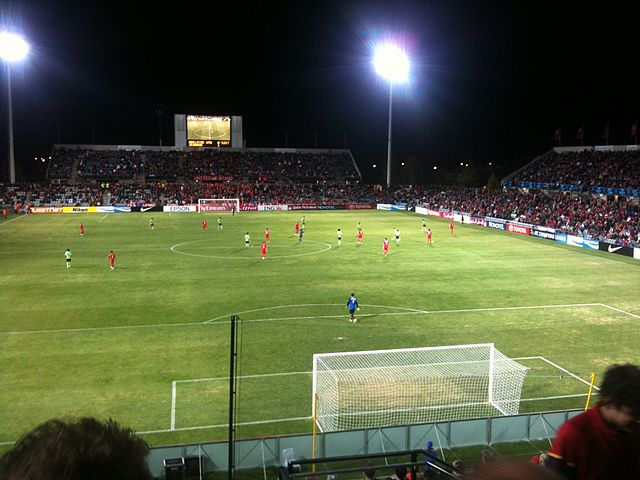 Adelaide United against Jeonbuk Hyundai Motors in the AFC Champions League in 2010.