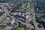 Mövenpick Zurich Airport at the bottom left of the picture