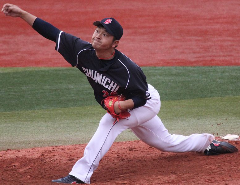 File:20130421 Souma Yamauchi, pitcher of the Chunichi Dragons, at Yokohama Stadium.JPG