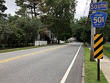 County Route 501 southbound in Demarest 2018-07-22 15 09 09 View south along Bergen County Route 501 (County Road) just south of Bergen County Route S33 (Anderson Street) in Demarest, Bergen County, New Jersey.jpg