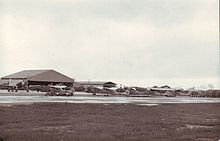 0-1 Bird Dogs, flightline of the 20th Tactical Air Support Squadron at Da Nang Air Base, December 1966. 20th TASS Flightline December, 1966.jpg
