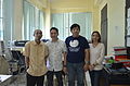 Project team visits Leyte Normal University. From left to right: Prof. voltaire Oyzon, Michael Ong, Jojit Ballesteros and Bel Ballesteros