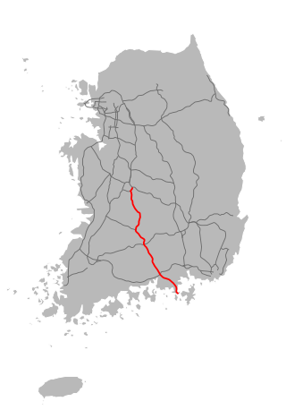 <span class="mw-page-title-main">Tongyeong–Daejeon Expressway</span> Expressway in South Korea