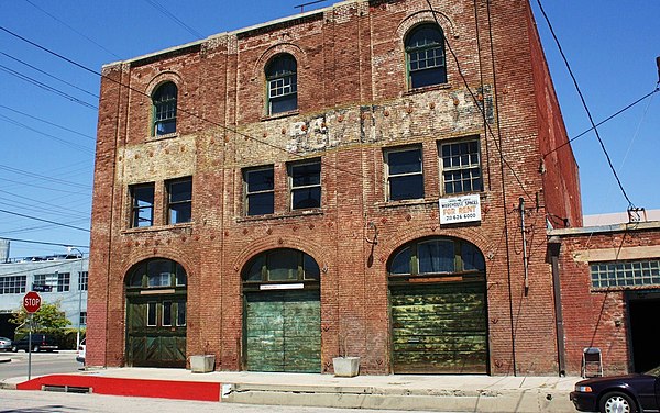 Exterior shots of Paddy's Pub are shot at the Starkman Building on 544 Mateo Street in Los Angeles.