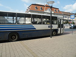 A Ikarus 260 a Civitas Fortissima téri buszmegállóban
