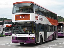 SBS began operating double-decker buses in 1977; by 2004 its successor SBS Transit was operating more than 700 of such buses, one of which was this Volvo Olympian 9663D - Flickr - megabus13601.jpg