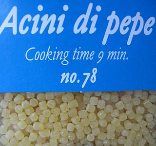 <i>Acini di pepe</i> Type of pasta