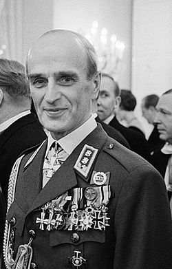 Adolf Ehrnrooth Itsenäisyyspäivän vastaanotolla vuonna 1963.