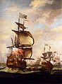 English: The English Fleet at sea. ± 1673-1704.