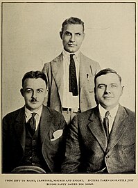 Crawford, Maurer and Knight. Picture taken in Seattle just before party sailed for Nome