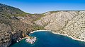 Aerial view of Nikolaos Beach bay Hydra (44870385051).jpg