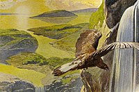 The new world that rises after Ragnarök, as described in Völuspá (depiction by Emil Doepler)