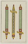 Aluette card deck - Grimaud - 1858-1890 - Three of Swords.jpg