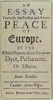 William Penn: Leben, Literarisches Wirken, Essay towards the Present and Future Peace of Europe