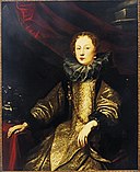 Anthony van Dyck - Piane - Portrait of Battina Balbi Durazzo, seated three-quarter-length, in a white and gold dress 2008 NYR 02031 0005.jpg