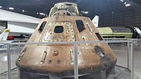 阿波罗十五号服务舱在俄亥俄州代顿美国空军国家博物馆展出