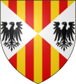 Герб Сицилийского королевства — ранний пример расчетверения герба в косой крест