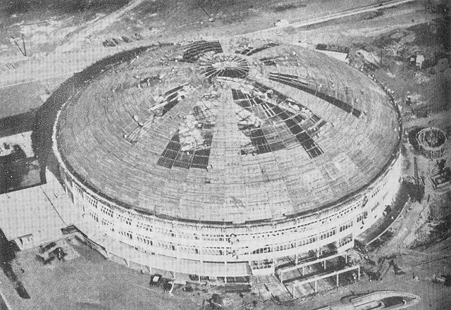 Araneta Coliseum during its construction