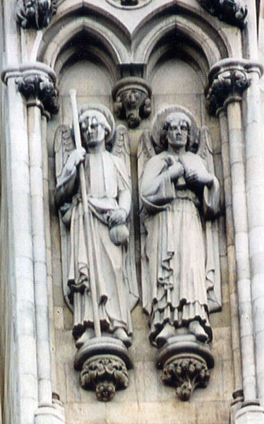File:Archangel Raphael & Uriel - Westminster Abbey.jpg