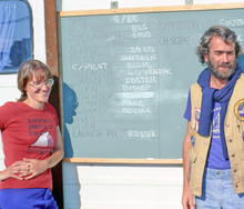 Chief Scientist Tanya Atwater and Bruce P. Luyendyk, ALVIN expedition to Mid-Atlantic Ridge, 1978 Atwater and Luyendyk.png