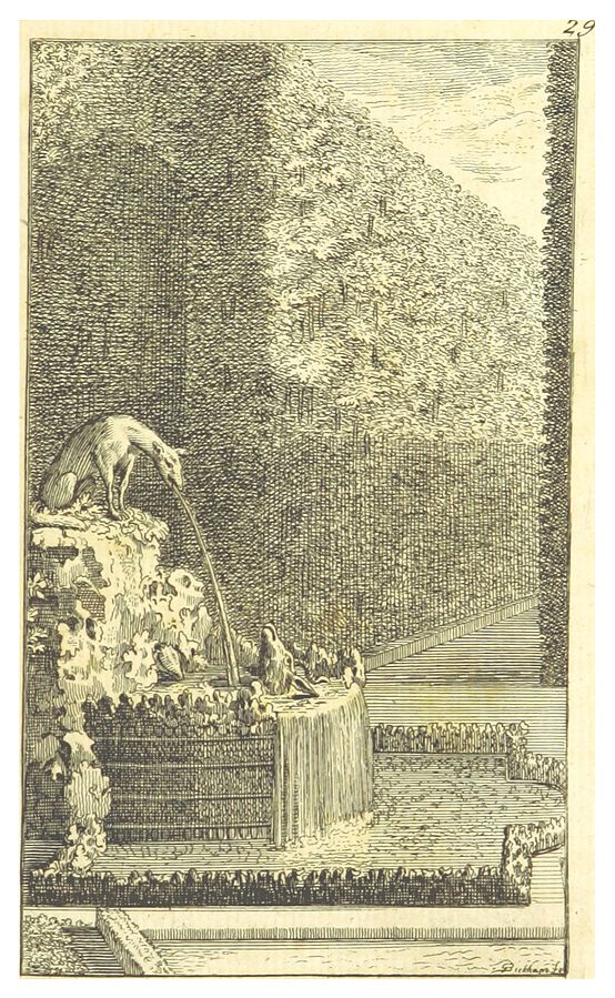 La fontaine de Versailles par G. Bickham, 1768