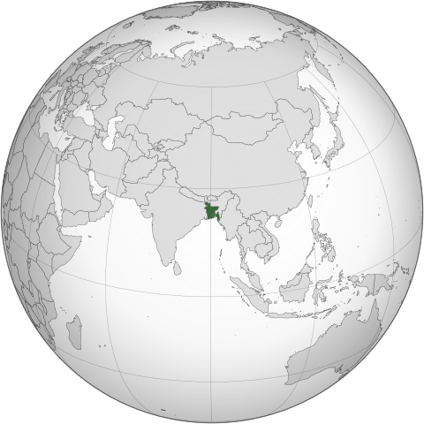 Położenie Bangladeszu