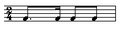 Basic habanera rhythm, Orovio 1981 237.png