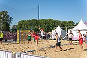 Deutsch: Beachhandball bei den Olympischen Jugendspielen 2018; Tag 3, 9. Oktober 2018; Jungs, Vorrunde, Gruppe A - Portugal-Italien 2:0 English: Beach handball at the 2018 Summer Youth Olympics at 9 October 2018 – Girls Preliminary Round Group A‎ – Portugal-Italy 2:0