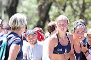 Deutsch: Beachvolleyball bei den Olympischen Jugendspielen 2018; Tag 9, 15. Oktober 2018; Mädchen, Viertelfinale: Italien-China 2–0 (21–16/21–9) English: Beach volleyball at the 2018 Summer Youth Olympics at 15 October 2018 – Girls Quarterfinals: Italy-China 2–0 (21–16/21–9)