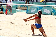 Deutsch: Beachvolleyball bei den Olympischen Jugendspielen 2018; Tag 9, 15. Oktober 2018; Mädchen, Viertelfinale: Puerto Rico-Russland 0–2 (12–21/10–21) English: Beach volleyball at the 2018 Summer Youth Olympics at 15 October 2018 – Girls Quarterfinals: Puerto Rico-Russia 0–2 (12–21/10–21)