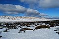 Snow field on top of Ben Lomond within the national park. Tasmania, Australia