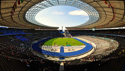 panoramic shot of the olympic stadium of Berlin